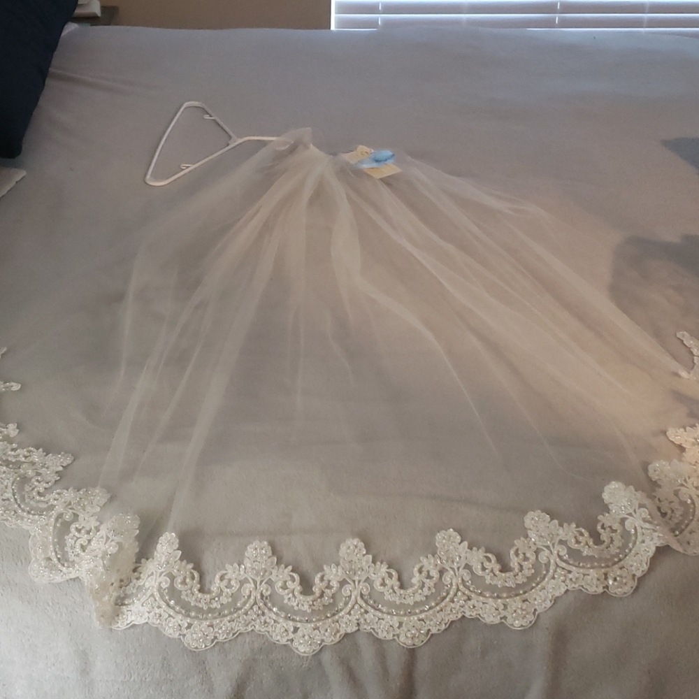 Ivory Wedding Veil - Picture 3 of 4